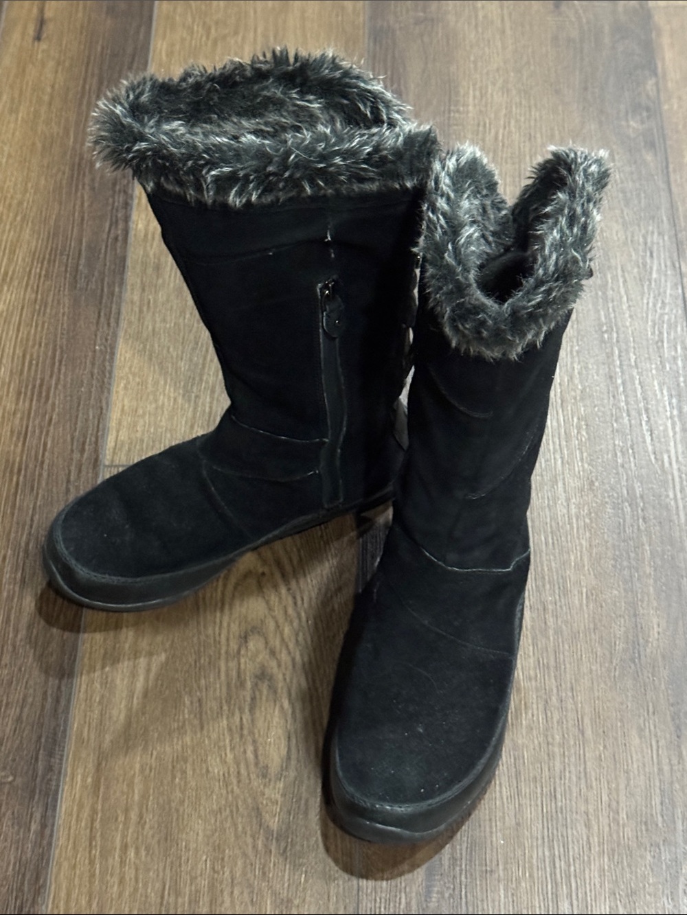 The North Face Black Faux-Fur Trim Women's Winter Boots
